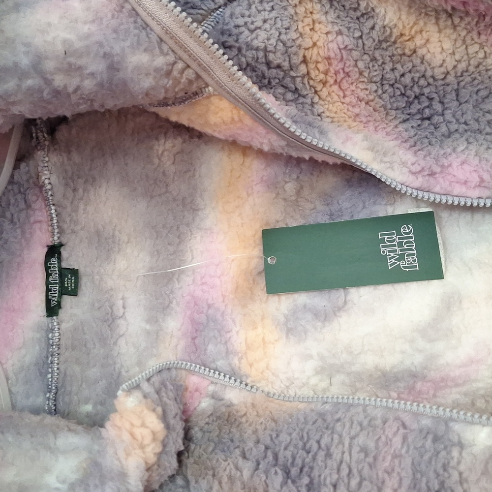 Wild Fable tie dye faux shearling jacket - Picture 3 of 6